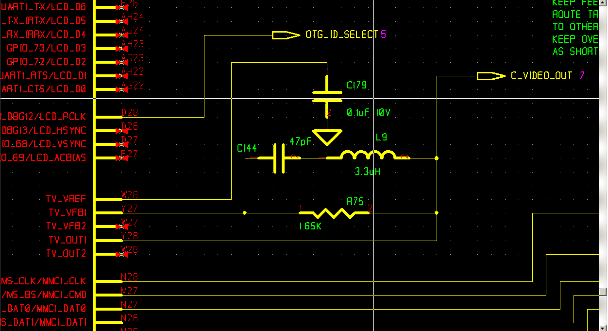 Omap_video_out_filt OMAP video feedback circuit
